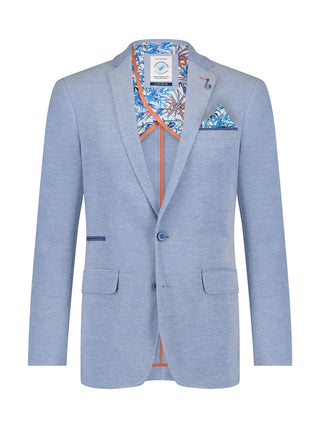 A Fish Named Fred Pique Blazer, Light Blue - Caswell's Fine Menswear