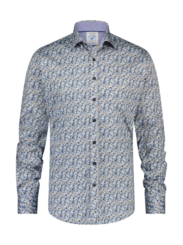 A Fish Named Fred Shirt Bur View, Roasted Cashew - Caswell's Fine Menswear