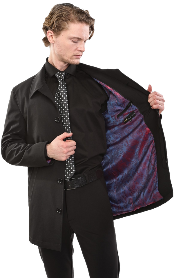 Eldorado Lightweight Jacket Taylor in Black - Caswell's Fine Menswear