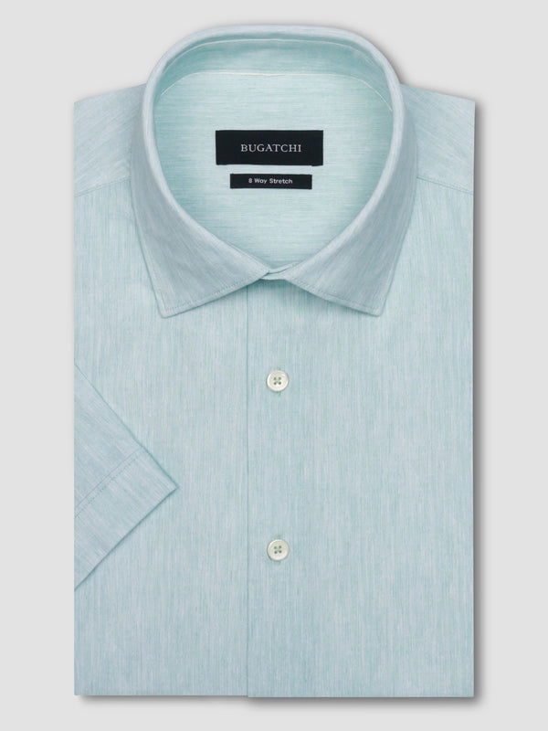 Bugatchi Ooohcotton Shirt Short Sleeve, Jade - Caswell's Fine Menswear