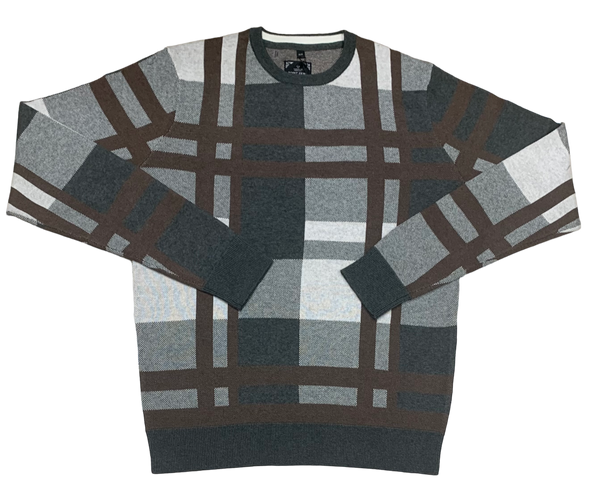 Crew Neck Sweater, Eggshell - Caswell's Fine Menswear