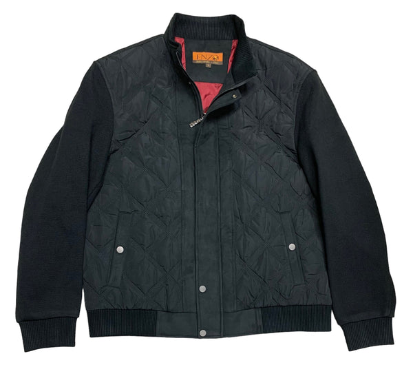 Enzo Quilted Coat, Black - Caswell's Fine Menswear
