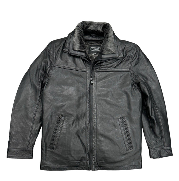 Plonge Leather Coat | Black - Caswell's Fine Menswear