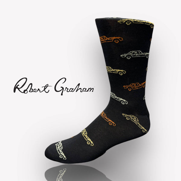Robert Graham Car Socks | Black - Caswell's Fine Menswear