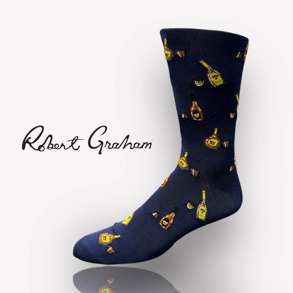 Robert Graham Wiskey Socks | Navy - Caswell's Fine Menswear