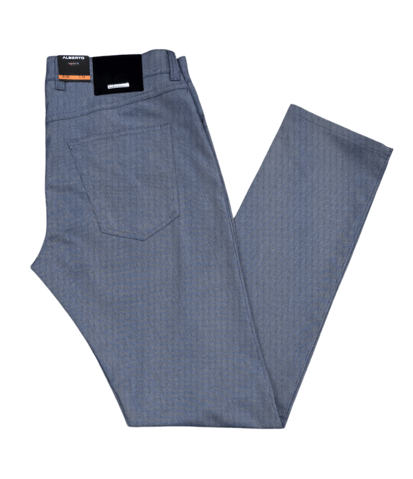Alberto Regular Fit Pipe Ceramica Pant 1341 | Blue (845) - Caswell's Fine Menswear