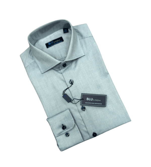 Blu Dress Shirt | Green - Caswell's Fine Menswear