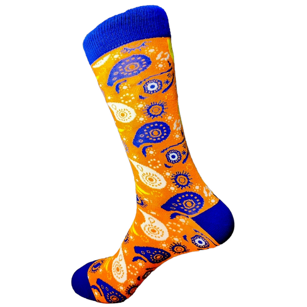 Eldorado Paisley Socks, Orange - Caswell's Fine Menswear