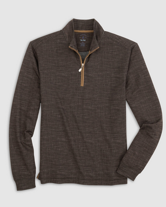 Johnnie-O Hartford Heathered 1/4 Zip Pullover, Russet - Caswell's Fine Menswear