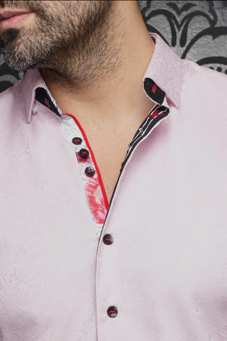 Au Noir Short Sleeves | DONIZETTI, Pink - Caswell's Fine Menswear
