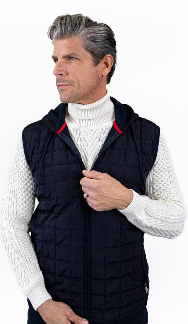 7 Downie Street Traverse Vest | Navy - Caswell's Fine Menswear
