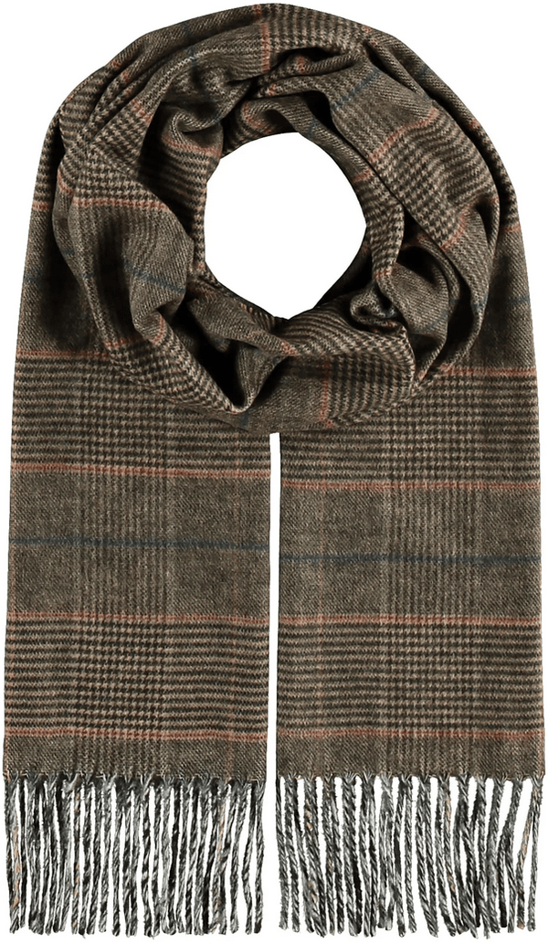 Fraas Glen Plaid Cashmink® Scarf | Camel - Caswell's Fine Menswear