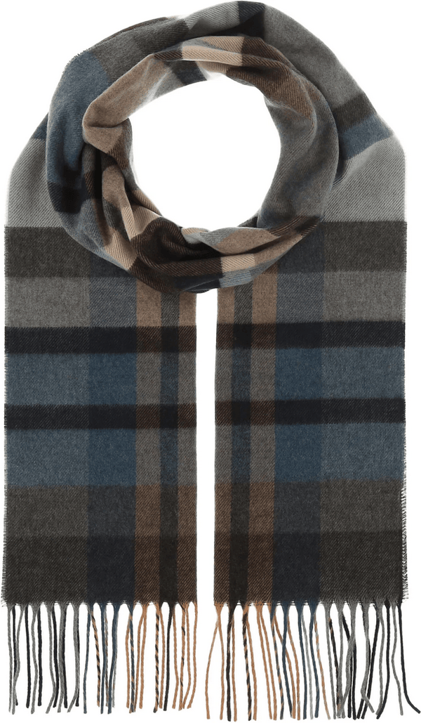 Fraas Grid Cashmink® Scarf | Multi - Caswell's Fine Menswear
