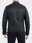 Maceoo Leather Jacket | Matte Black - Caswell's Fine Menswear