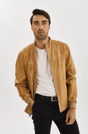 Regency RENE Leather Jacket | Yellow - Caswell's Fine Menswear
