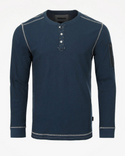 ZIMEGO Men's Casual Long Sleeve Henley Essential Shirt | Navy