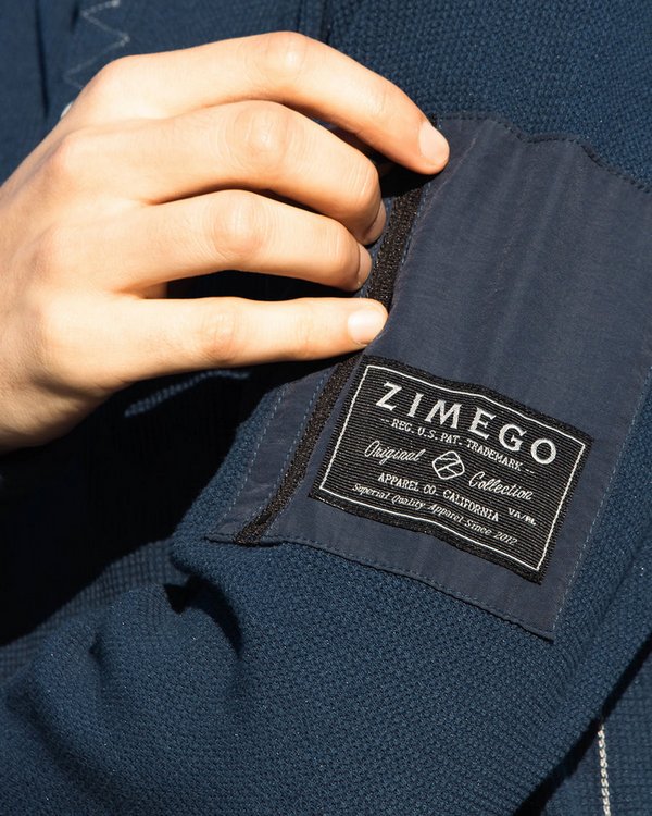 ZIMEGO Men's Casual Long Sleeve Henley Essential Shirt | Navy