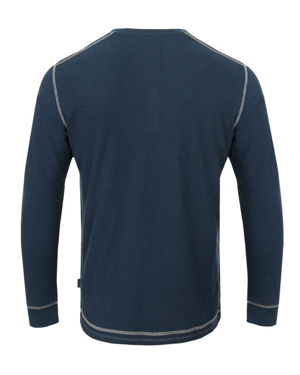 ZIMEGO Men's Casual Long Sleeve Henley Essential Shirt | Navy