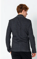 Ron Tomson Raw Edge Patch Pocket Knit Blazer | Black