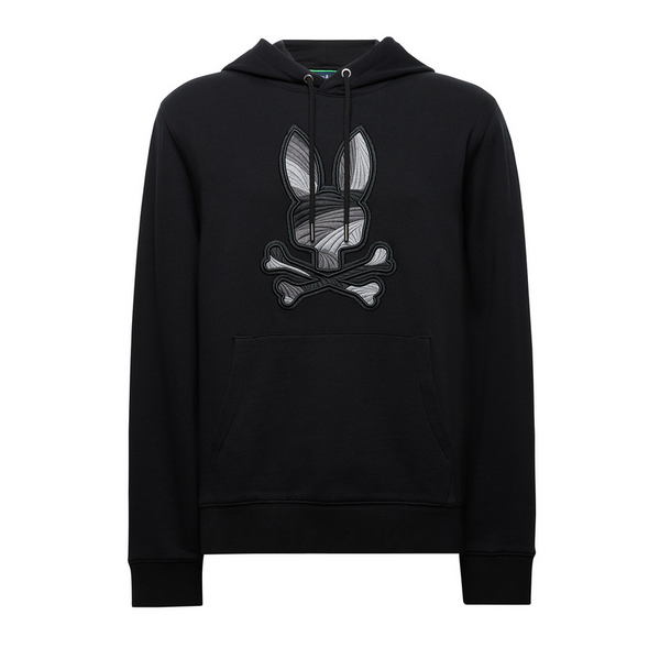 Psycho Bunny Men's French Terry Hoodie | Black