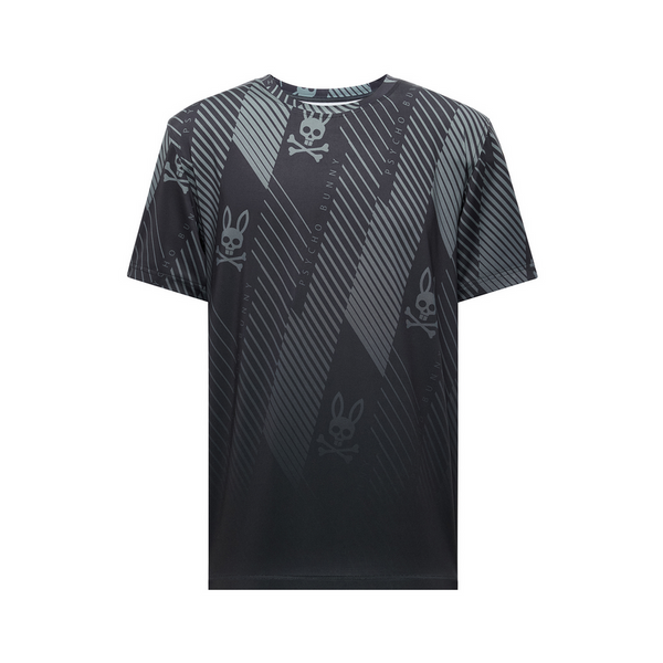 Psycho Bunny Fletcher Print Performance T-Shirt | Black