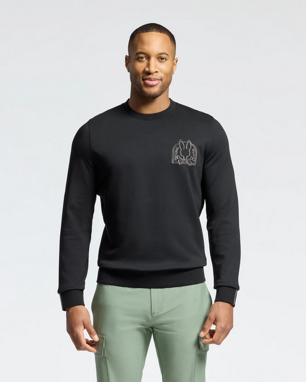 Psycho Bunny Men's Melbourne Embroidered Modal Sweatshirt | Black