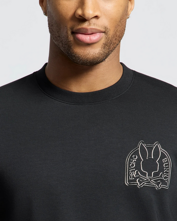 Psycho Bunny Men's Melbourne Embroidered Modal Sweatshirt | Black