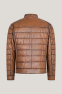Ron Tomson Roadster Quilted Leather Jacket | BROWN TINT