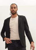 Ron Tomson Modern Cotton Blend Knit Blazer | Black
