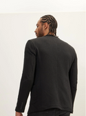 Ron Tomson Modern Cotton Blend Knit Blazer | Black