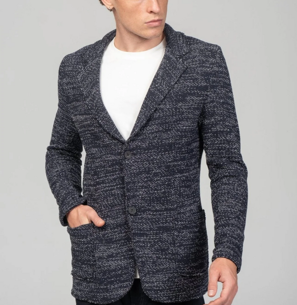 Ron Tomson Modern Cotton Jackets | Navy White