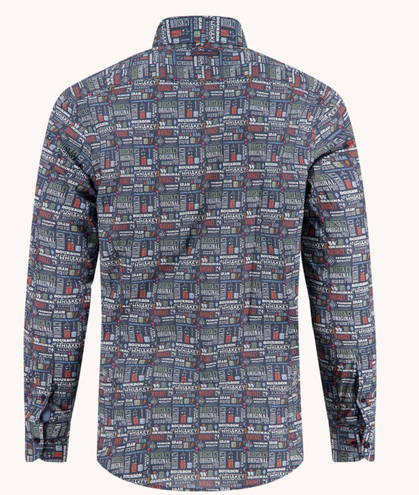 A Fish named Fred Liquor Text Shirt | Navy