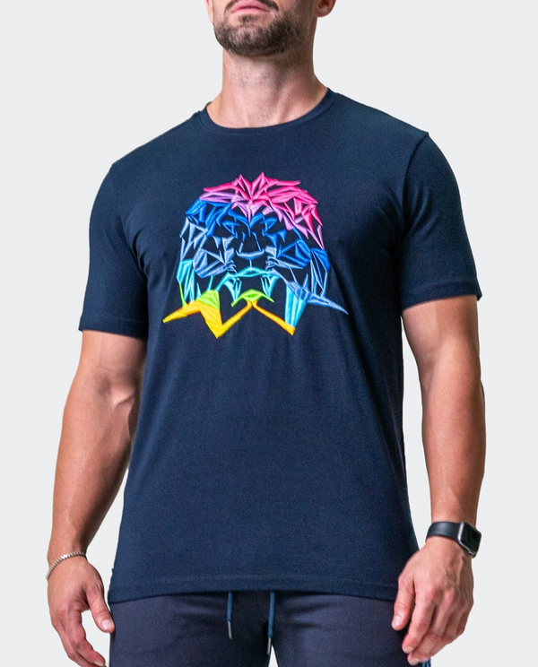 Maceoo Neon Tee Navy