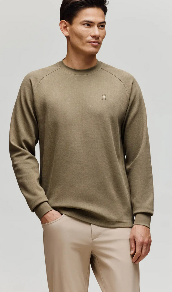 Psycho Bunny Men's Long Sleeve Evans | Dusky Green