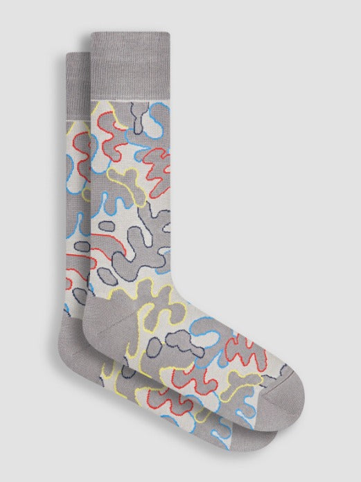 Bugatchi Socks Made in Italy, Cement - Caswell's Fine Menswear