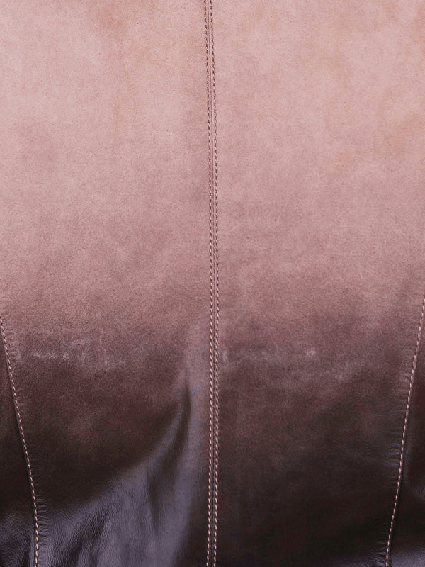 Maceoo Leather Jacket Degrade | Brown - Caswell's Fine Menswear