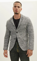 Ron Tomson - Cardigan/blazer ajusté à bords bruts - Blanc - Noir