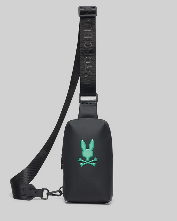 Psycho Bunny Men's Rubberized Crossbody | Black2