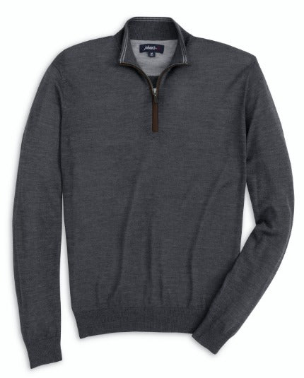 Johnnie-O Sweater 1/4 Zip Baron, Dark & Stormy - Caswell's Fine Menswear