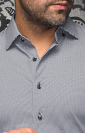 Au Noir Shirt Alexander Extra Stretch PDP, Black - Caswell's Fine Menswear