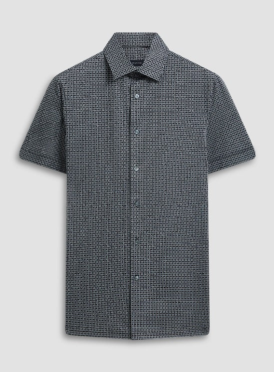 Bugatchi Ooohcotton Short Sleeve Shirt, Black - Caswell's Fine Menswear