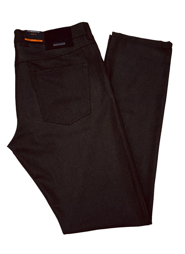 Alberto Regular Fit Pipe Ceramica Pant 1240 | Brown - Caswell's Fine Menswear
