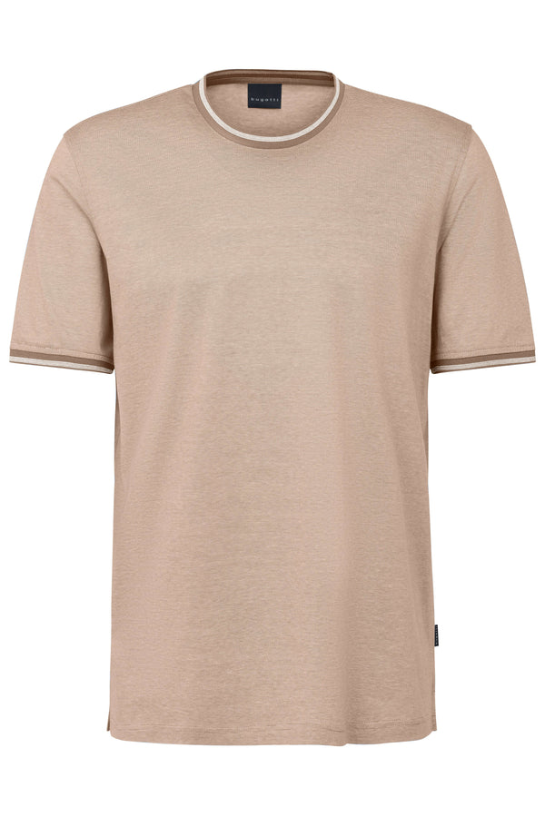 Bugatti Crew Neck Tee | Sand - Caswell's Fine Menswear