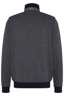 Bugatti Full Zip Sweater, Charcoal - Caswell's Fine Menswear