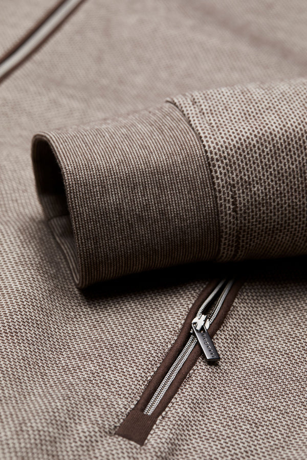 Bugatti Knit Full Zip | Brown - Caswell's Fine Menswear