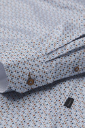 Bugatti Shirt Long Sleeve | Blue/Brown - Caswell's Fine Menswear