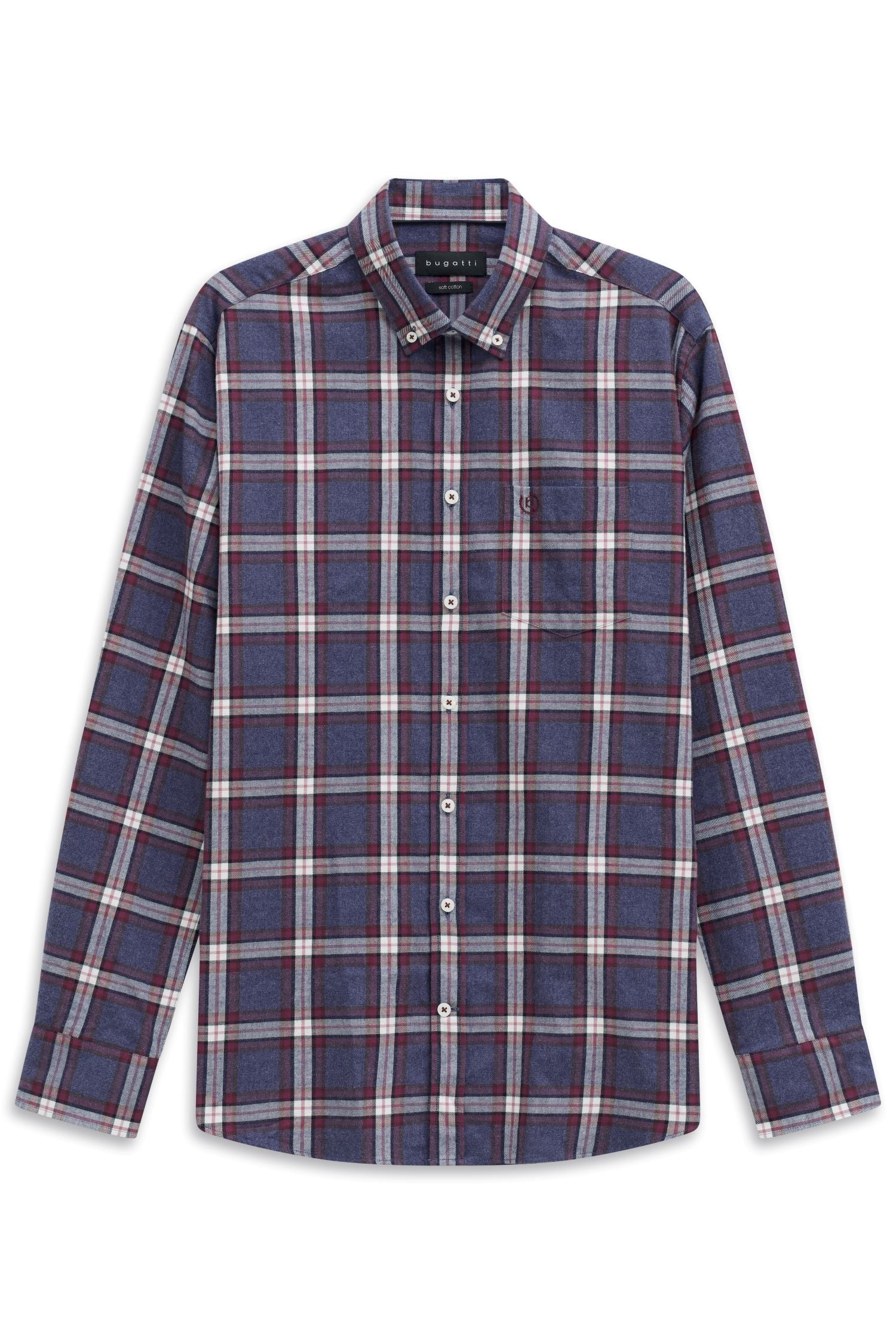 bugatti dress shirts Bugatti Shirt Long Sleeve | Blue Check