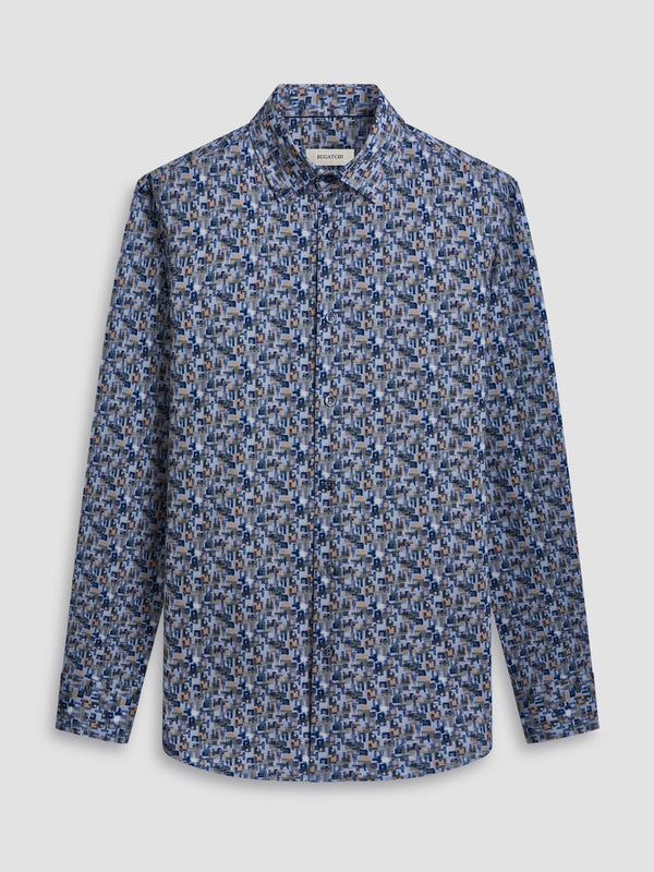 Bugatchi Shirt Ooohcotton James | Dusty Blue - Caswell's Fine Menswear