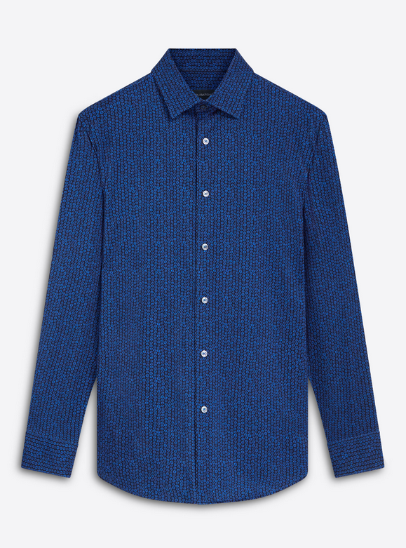 Bugatchi Ooohcotton Shirt James, French Blue - Caswell's Fine Menswear