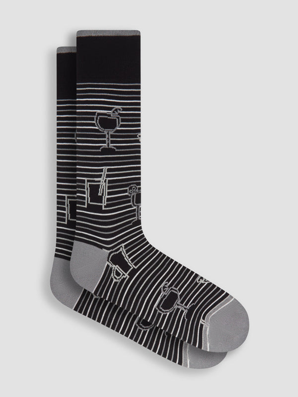 Bugatchi Socks Made in Italy | Black - Caswell's Fine Menswear